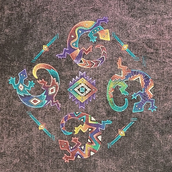 Vintage. Made in USA. Hanes Ultimate Cotton. Southwest art. Crewneck XL - Picture 4 of 15